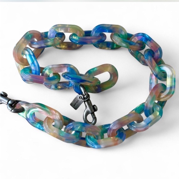 Coach Handbags - Coach Resin Chain Strap Blue Multi Color